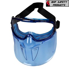 KLEENGUARD V90 PREMIUM FACE SHIELD W/ GOGGLE, BLUE FRAME, CLEAR LENS, ANTI FOG