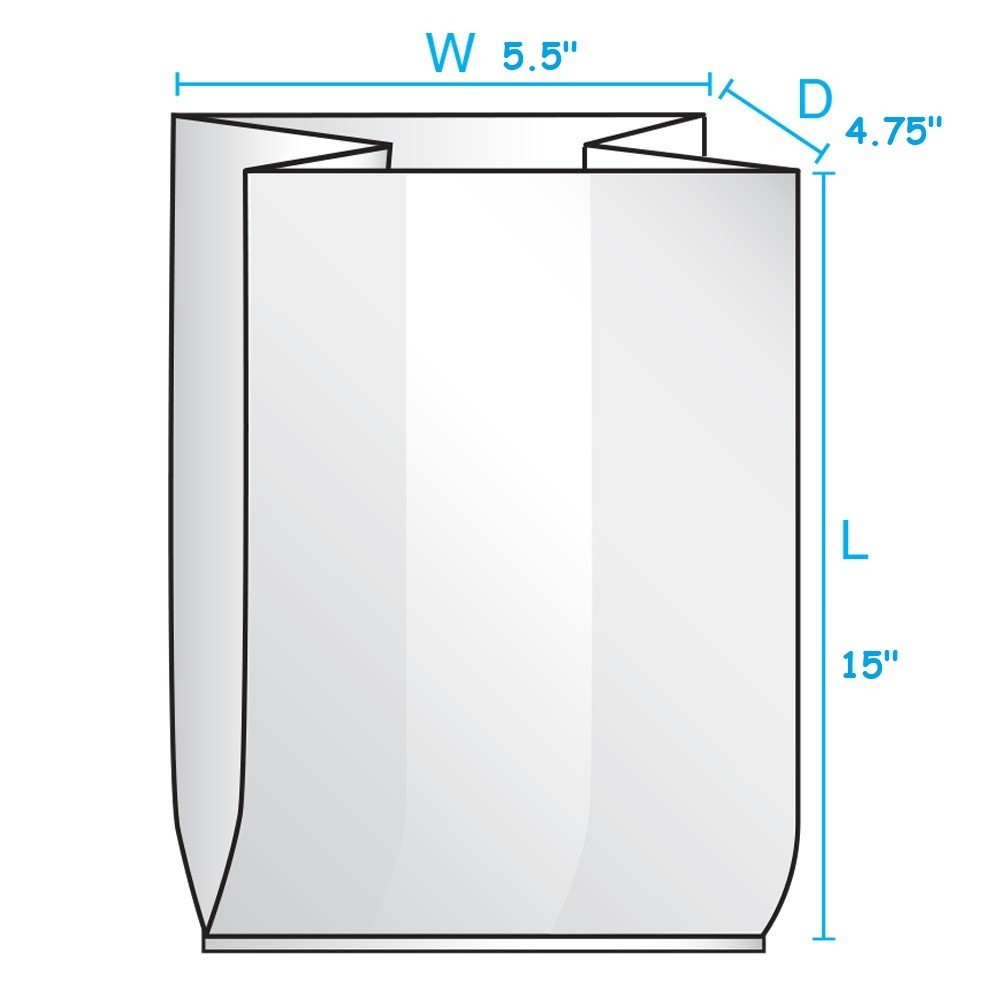 100pcs Clear LDPE Poly Bags Bread Food Safe Meat Polutry Chicken Produce Storage