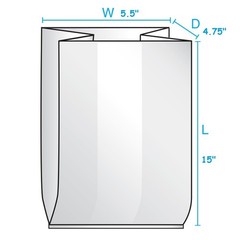 100pcs Clear LDPE Poly Bags Bread Food Safe Meat Polutry Chicken Produce Storage