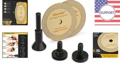 Versatile 2-Pack Diamond Cutting Wheels with Mandrel – Cuts Metal & PVC, 36 Grit
