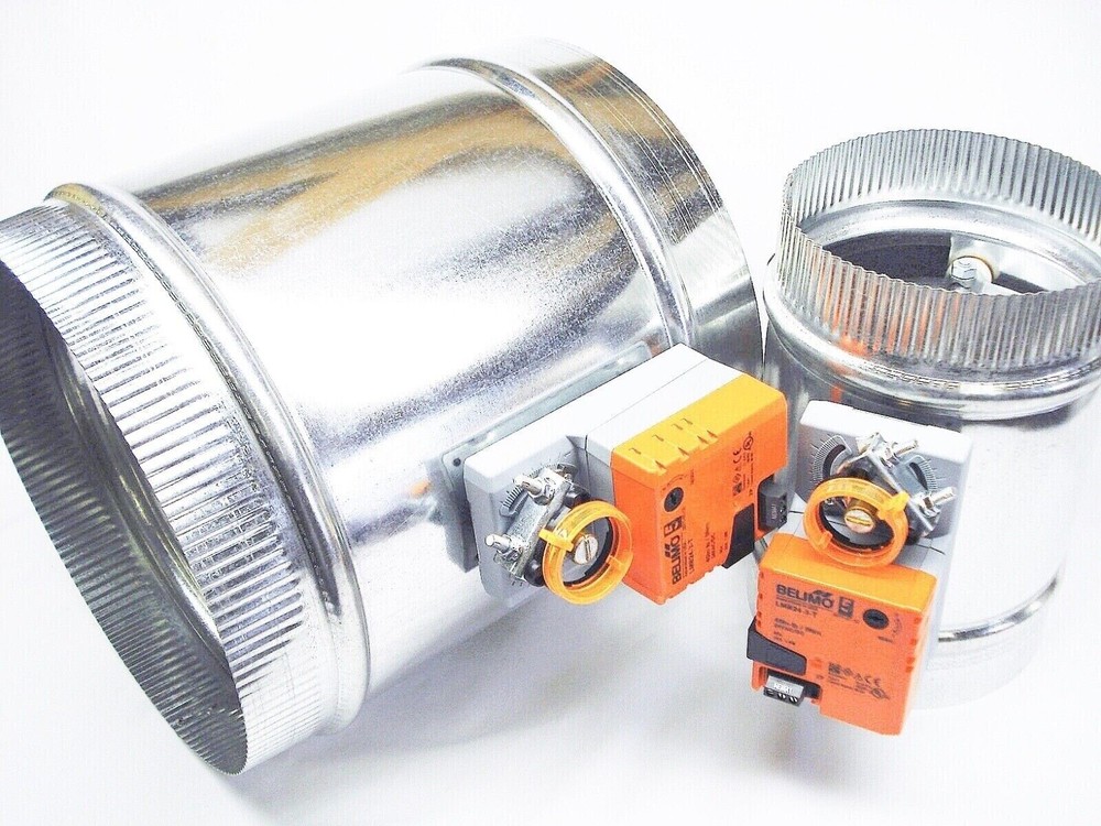 SD 6″ Belimo 3 wire Motorized 24v round zone control damper