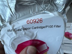 60926 Multi Gas/Vapor Cartridge/P100 Filter (Lot of 4)