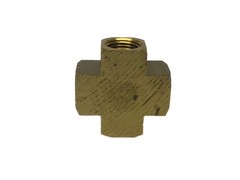 NOS Parker 1/2” x 1/2” x 1/2” x 1/2″ FNPT Brass Cross Pipe Fittings 2205P-8