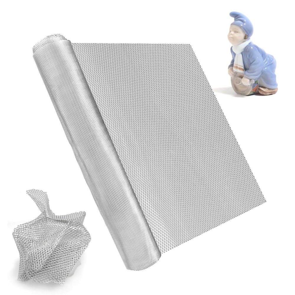 15.7 in x 16.4 Ft Silver Aluminum Wire Mesh Roll for Arts and Craft