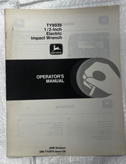 John Deere TY9039 1/2″ Electric Impact Wrench Operator’s Manual OM-TY9376