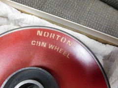 Norton CBN CB150-TBB-1/16 CBN Grinding Dish Side Wheel 6″ x 1/16″ x 1.25″