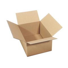 Corrugated cardboard shipping box 12x9x6 inches (10 pieces + 20 fragile labels)