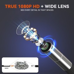 50%OFF 2-Way 360° Endoscope W/Light Industrial Articulating Borescope Camera