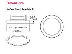 (case of 4) Philips Lightolier LED Surface Mount Downlight, 700 lumen, 11
