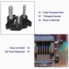 6Pcs Metric Carbon Steel Clamping Screw Knob T Shaped Thumb Screws M6 x 30mm