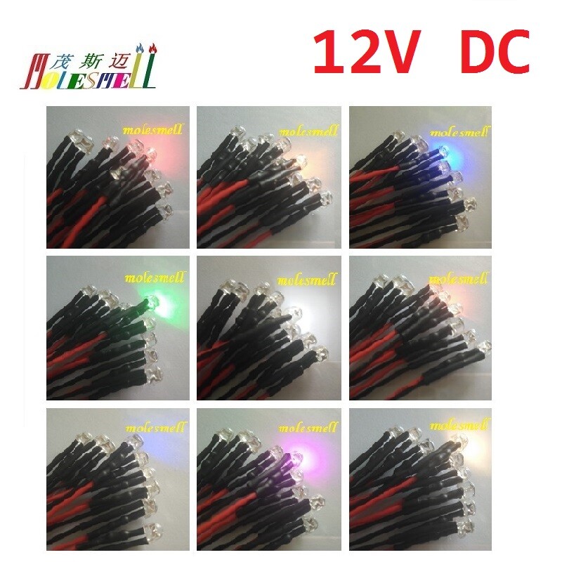 Straw Hat 12V Prewired Red Yellow Blue Green White Orange UV Pink Warm white Led