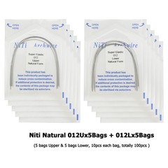 Orthodontic Arch Wire Niti Stainless Steel Round Rectangular Ovoid Natural Form