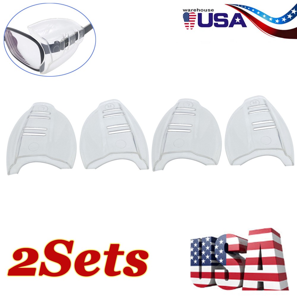 4 Pairs Eye Glasses Side Protector Flank Protective Attachments Safety USA