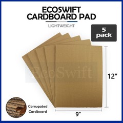 5 9×12 EcoSwift Corrugated Cardboard Pads Filler Inserts Sheet 1/8″ Thick 9 x 12