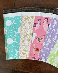 10 OR 20 Pack – 12×15″ Large Mix of 5 Patterns Designer Poly Mailers