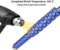 Fish Scale Heat Shrink Grip 1M Green 15mm Non-Slip Waterproof Rod Wrap