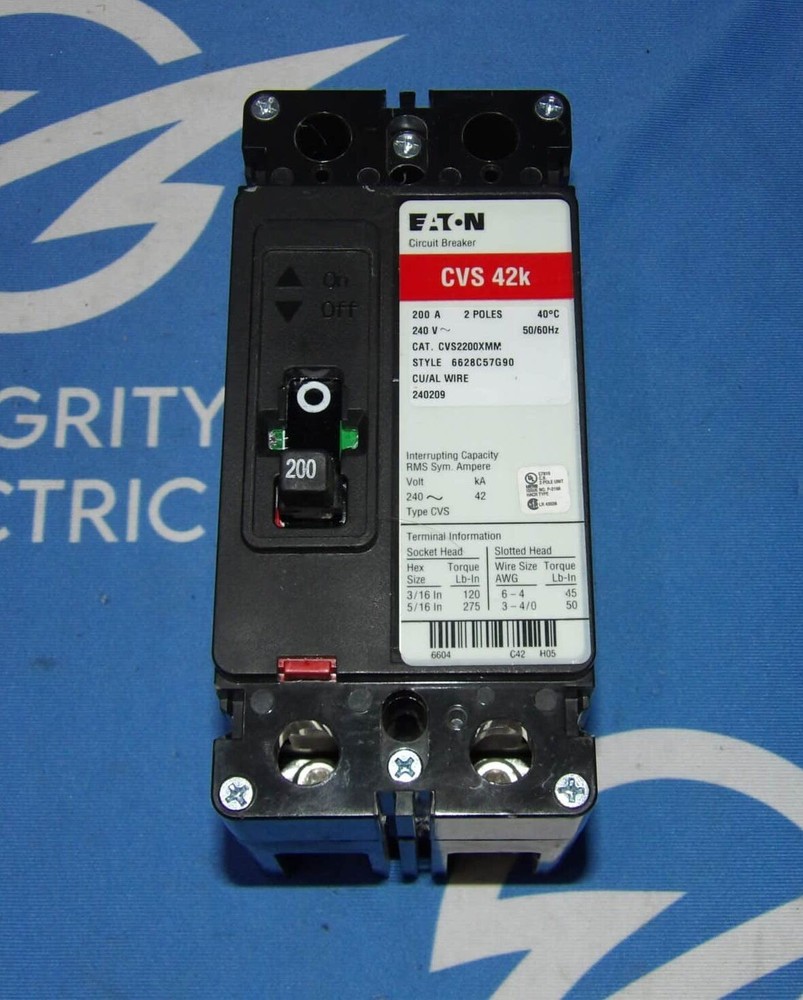 Eaton CVS2200XMM 200A 240V 2 Pole Circuit Breaker + 1 Year Warranty