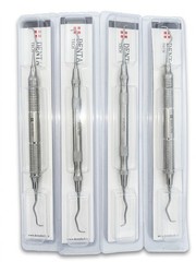 4PC Dental Scaler Curette Set Double Ended Stainless Steel – NEW