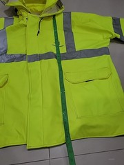 RARE Vintage Con Edison NYC New York Lineman Raincoat Safety Jacket USA MADE