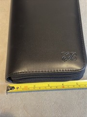 Vintage Enzo Baglioni Planner Binder Wallet With Pages Black Y2K Full Zip *READ*