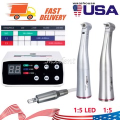 Dental Electric Brushless Micro Motor /1:5 LED Fiber Optic Increasing Handpiece