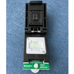 EMMC BGA221 Adapter Socket for XGecu T76 Programmer, with Dual Head Probe Holder
