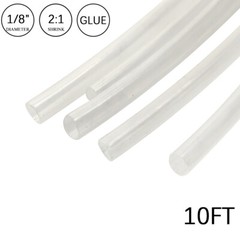 2:1 Heat Shrink Tubing Tube 1/8″ Clear Glue Waterproof Dual Wall Wires Wrap