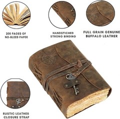 cuero Compass Vintage Leather Journal Antique 4 Inch X 6 Inch, Brown