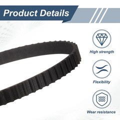 5pcs 200XL 037 Timing Belt 100 Teeth Rubber Geared Cogged Belt, 0.20″ Pitch