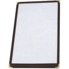 Winco Single Menu Cover, 8.5-Inch x 5.5-Inch, Black