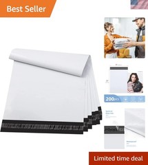 Reliable 9×12 Poly Mailers 200 Pack – Waterproof, Durable Shipping Envelopes