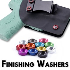 Finishing Washers – #8 – Flat Top – Aluminum – for Holster & Sheath Making