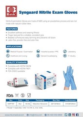 2.000 pc Large Disposable Gloves Basic Blue Synguard Nitrile Powder Free 2 Cases