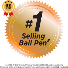 10 Pack Blue Ballpoint Pens Medium Point 1.0mm Round Stic Xtra Life Bulk