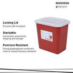 McKesson Prevent Sharps Container 2 gal. Horizontal Entry