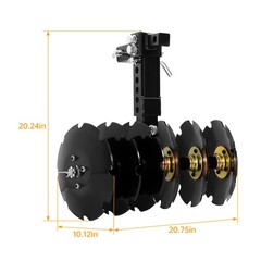 20” Rear Disc Harrow 6 pieces Disc Plow Adjustable Heavy Duty Durable Universal