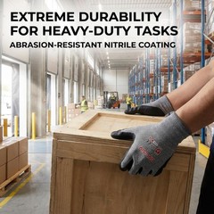 15-Gauge Micro-Foam Nitrile Work Gloves for Men, High Dexterity Mechanic Glov…