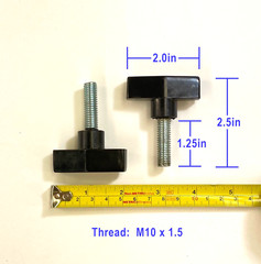 2x Thumb Screw T Bolt Black Butterfly Tee Wing Clamping Grip Knob Bakelite