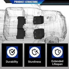 Floor Mats Fit Ford F250 F350 SuperCab 2012-2016