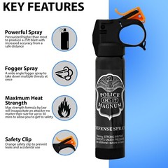 POLICE MAGNUM pepper spray 5oz Fire Master Fog Home Office Security Protection