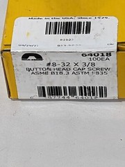 HOLO-KROME Button Socket Cap Screw: #8-32, 3/8″ LUH Box of 100 64018