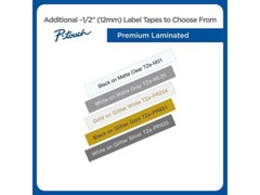 Brother TZE2312PK Black Print on Premium White Laminated Tape for P-touch Label