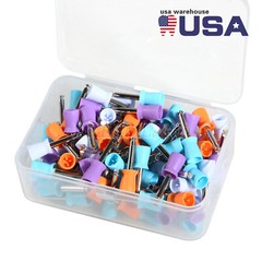 Disposable Dental Prophy Polishing Cups Latch Type Rainbow & White
