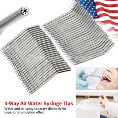 Dental Air Water Spray Triple Syringe Metal Nozzles Tips Tube Autoclavable