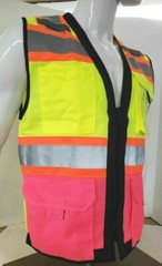 Pink Series High Visibility Pink Safety Vest Size Small – 2XL