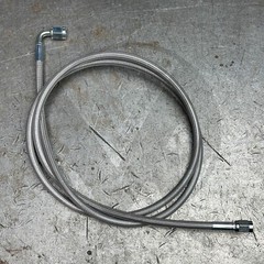 54″ Stainless Steel Braided Hydraulic Line (-3AN 90 Degree to -3AN Straight)