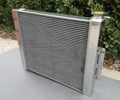 Aluminum Radiator & Fan JEEP CJ7 CHEVY V8 LS SWAP 1976-1986 CJ Crossflow MT