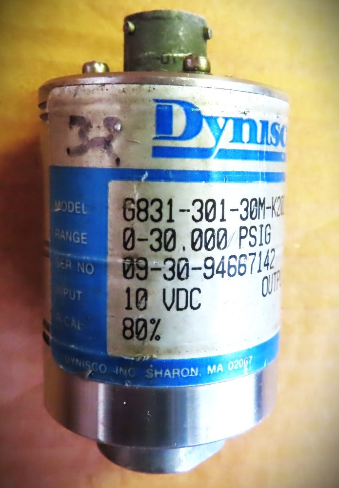 DYNISCO G831-30M 0-30,000psi PRESSURE TRANSDUCER, INPUT 10VDC, 7/16-20 UNF PORT