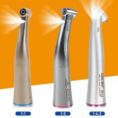 Dental 1:1 1:5 1:4.2 LED Fiber Optic Contra Angle Increasing Handpiece