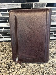 Franklin Covey Americana 6 Ring Full Zip Planner Leather Mahogany/Brown